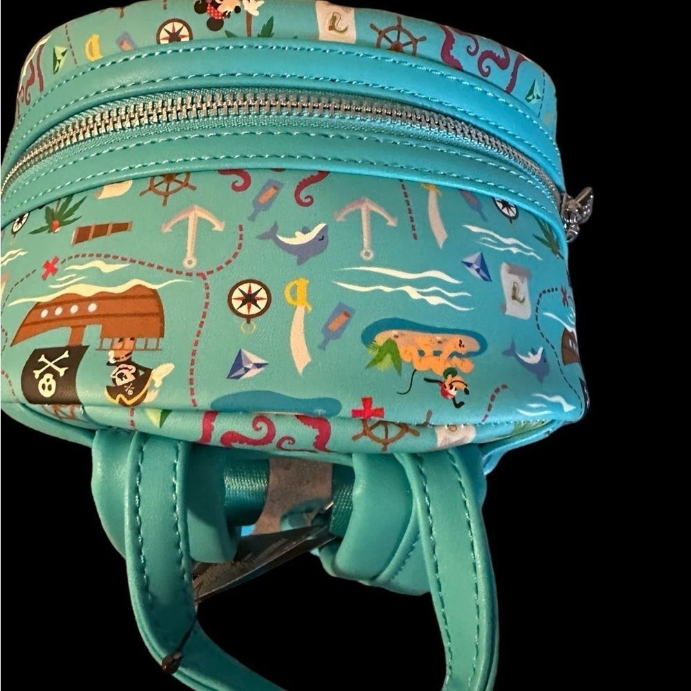 BNWT Loungefly Pirate Mickey And Friends AOP Mini Backpack - Picture 7 of 14